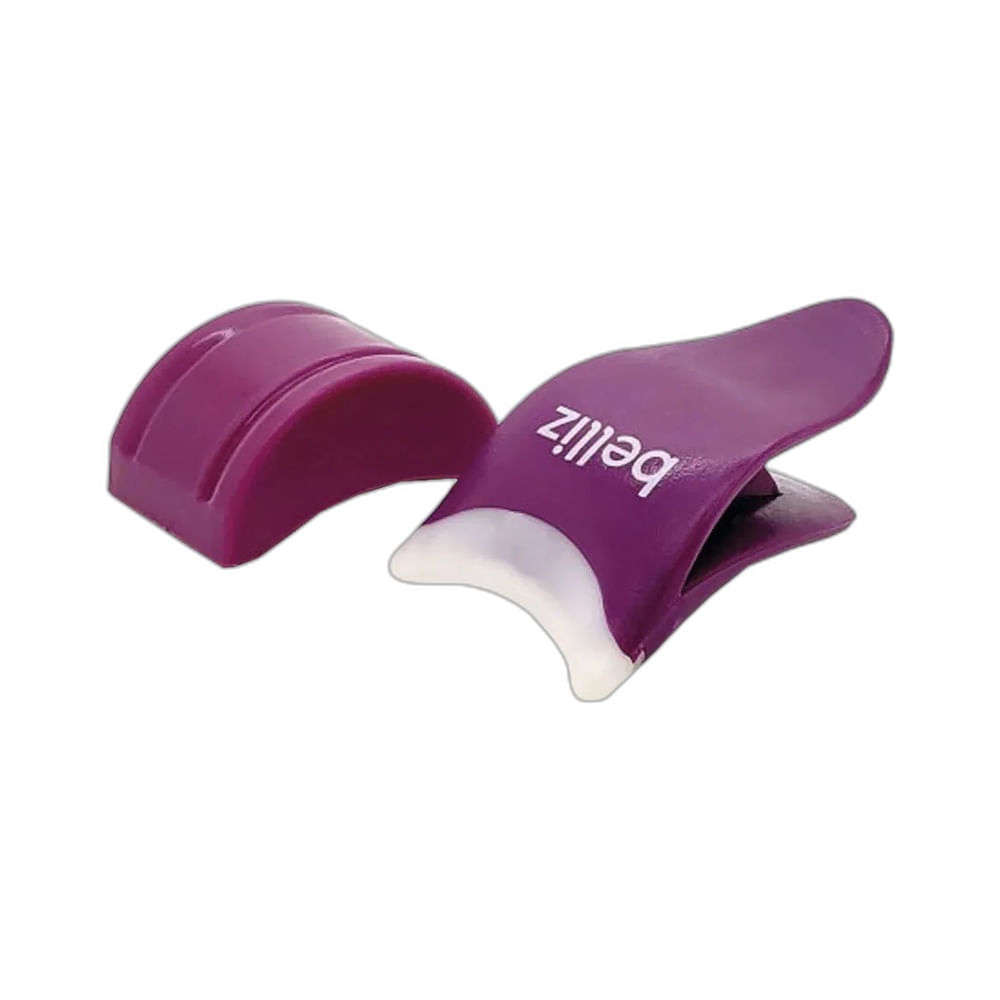 Aplicador de cílios postiços Belliz Easy Lashes 2619 em formato anatômico com ponta de silicone